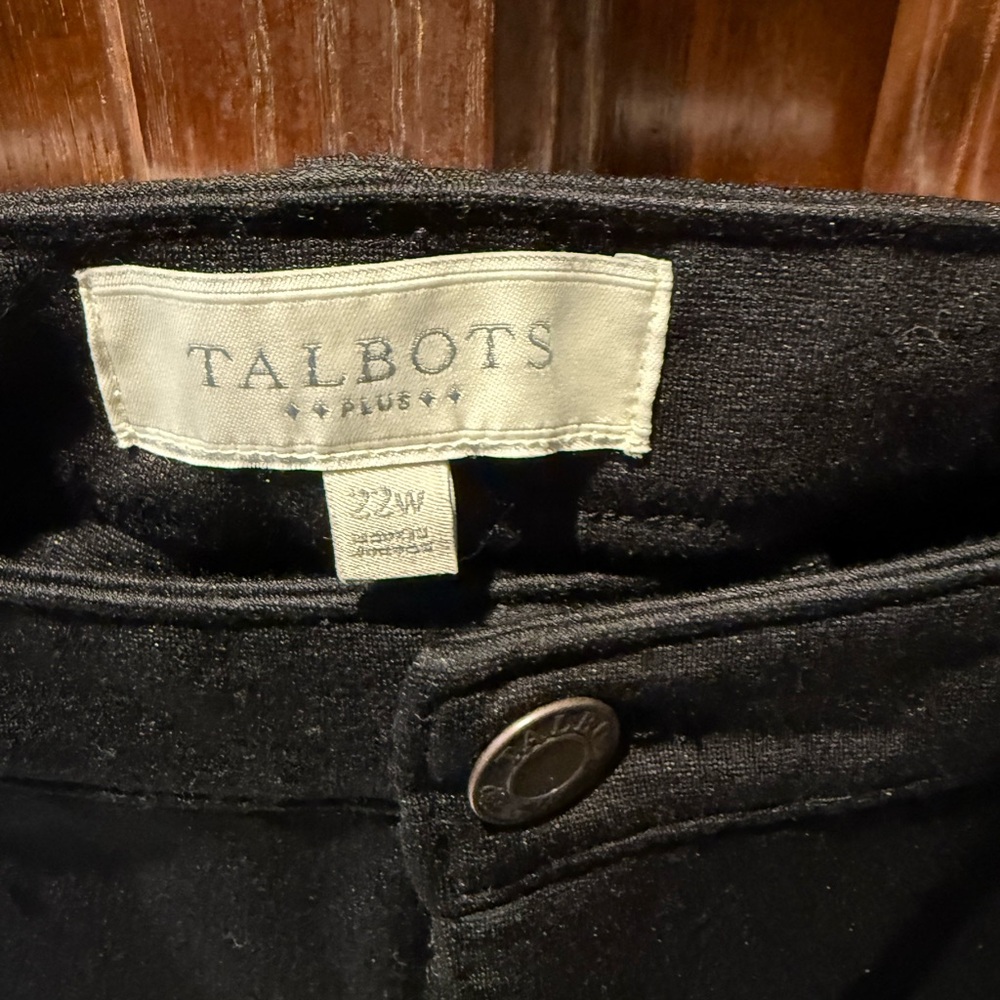 Talbots Black Dress Pants Elegant Full-Length Design 22w - Picture 3 of 10
